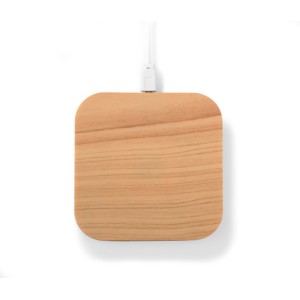 Chargeur à induction LINO effet bois personnalisable | Apothiclick