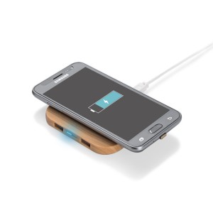 Chargeur à induction LINO effet bois personnalisable | Apothiclick