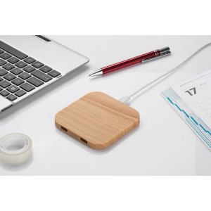 Chargeur à induction LINO effet bois personnalisable | Apothiclick