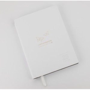 Carnet A5 BELLIS blanc personnalisable gravure | Apothiclick