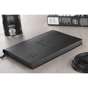 Carnet A5 BELLIS noir personnalisable gravure | Apothiclick