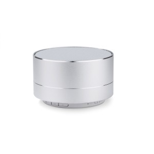 Enceinte Bluetooth POP métal argent personnalisable | Apothiclick