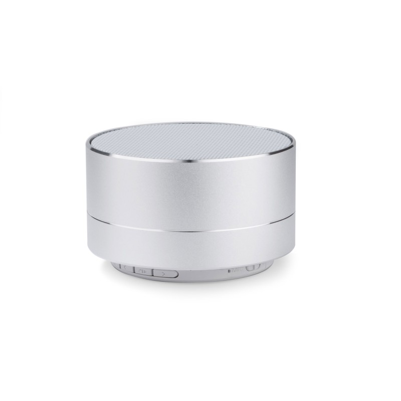 Enceinte Bluetooth POP métal argent personnalisable | Apothiclick