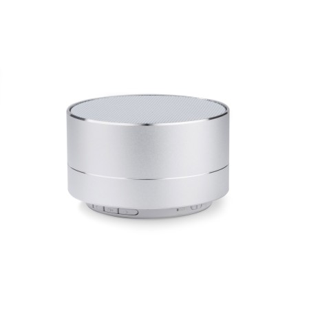 Enceinte Bluetooth POP métal argent personnalisable | Apothiclick