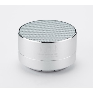 Enceinte Bluetooth POP métal argent personnalisable | Apothiclick