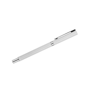Stylo gel IDEO métal blanc personnalisable gravure | Apothiclick