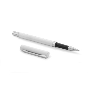 Stylo gel IDEO métal blanc personnalisable gravure | Apothiclick