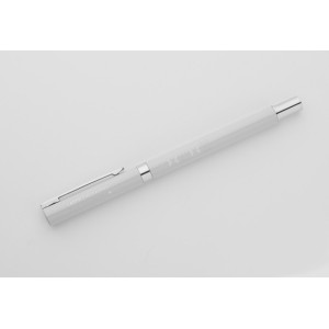 Stylo gel IDEO métal blanc personnalisable gravure | Apothiclick