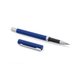 Stylo gel IDEO métal bleu personnalisable gravure | Apothiclick