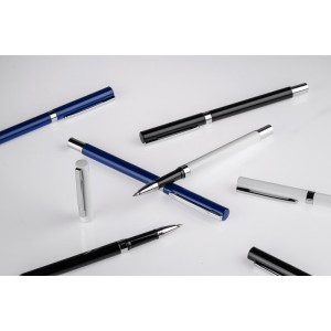 Stylo gel IDEO métal bleu personnalisable gravure | Apothiclick