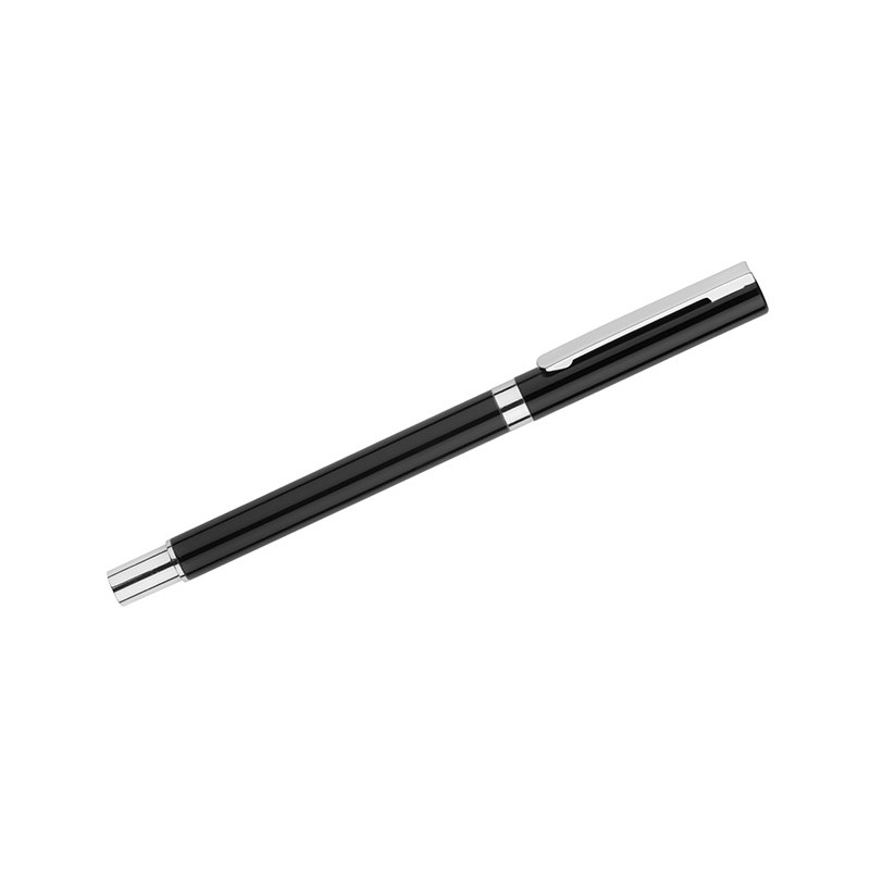 Stylo gel IDEO métal noir personnalisable gravure | Apothiclick
