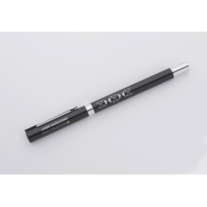 Stylo gel IDEO métal noir personnalisable gravure | Apothiclick