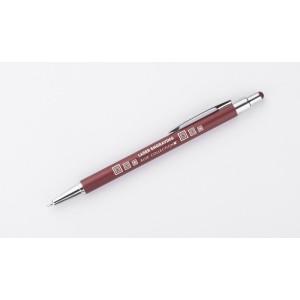 Stylo touch DAWEI bordeaux personnalisable gravure | Apothiclick