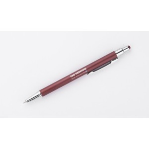 Stylo touch DAWEI bordeaux personnalisable gravure | Apothiclick