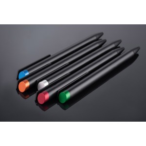 Stylo métal ALI noir/argent personnalisable gravure couleur | Apothiclick