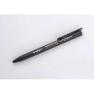 Stylo métal ALI noir/argent personnalisable gravure couleur | Apothiclick