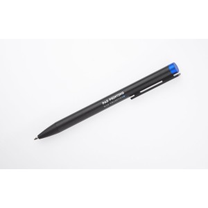 Stylo métal ALI noir/bleu personnalisable gravure couleur | Apothiclick
