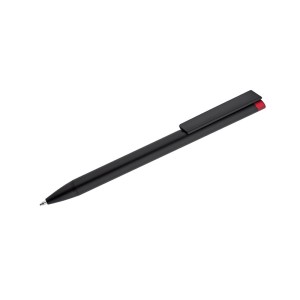 Stylo métal ALI noir/rouge personnalisable gravure couleur | Apothiclick