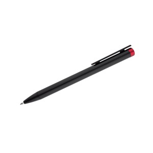 Stylo métal ALI noir/rouge personnalisable gravure couleur | Apothiclick