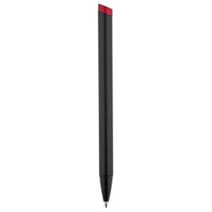 Stylo métal ALI noir/rouge personnalisable gravure couleur | Apothiclick