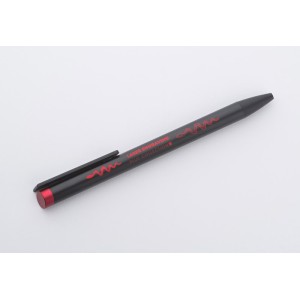 Stylo métal ALI noir/rouge personnalisable gravure couleur | Apothiclick