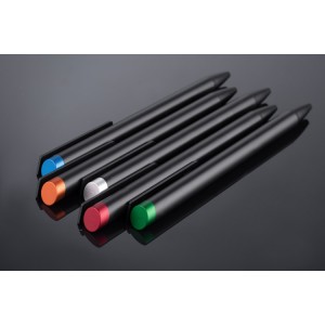 Stylo métal ALI noir/vert personnalisable gravure couleur | Apothiclick