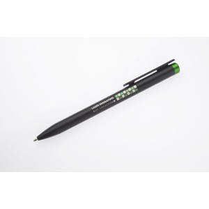 Stylo métal ALI noir/vert personnalisable gravure couleur | Apothiclick
