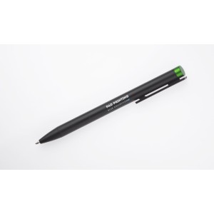 Stylo métal ALI noir/vert personnalisable gravure couleur | Apothiclick
