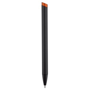 Stylo métal ALI noir/orange personnalisable gravure couleur | Apothiclick