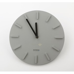 Horloge murale LUCIA grise personnalisable Ø 25 cm | Apothiclick