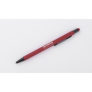 Stylo à bille tactile fin en aluminium – Stylo design rouge professionnel