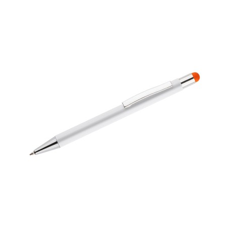 Stylo à bille tactile en aluminium – Stylo gravé design orange