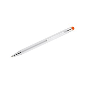 Stylo à bille tactile en aluminium – Stylo gravé design orange