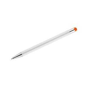 Stylo à bille tactile en aluminium – Stylo gravé design orange