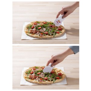 Couteau à pizza avec décapsuleur – Coupe-pizza multifonction blanc