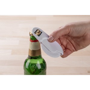 Couteau à pizza avec décapsuleur – Coupe-pizza multifonction blanc