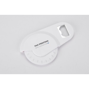 Couteau à pizza avec décapsuleur – Coupe-pizza multifonction blanc