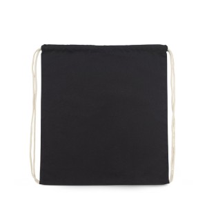 Sac à cordons en coton WOLITE COLOR noir