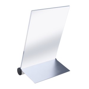 Présentoir en L-A5 avec pied en aluminium | Format portrait