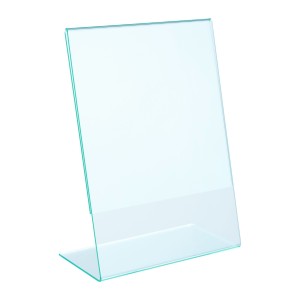 Présentoir en L-A5 , PMMA (acrylique), transparent-vert