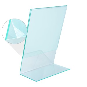 Présentoir en L-A5 , PMMA (acrylique), transparent-vert