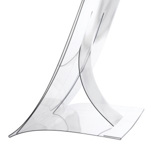 Présentoir en L–A5-pliable – PET  | Format portrait