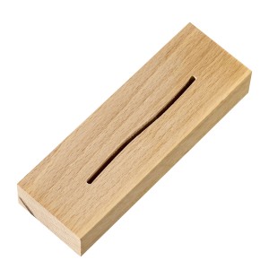 Présentoir A5 en acrylique bois Hêtre  | Format portrait