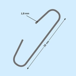 Crochet en C zingué – 38 / 40 / 62 mm