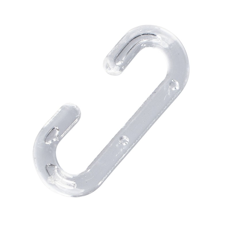 Crochet en C – Plastique transparent – 38 mm