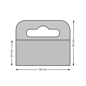 Attaches adhésives pour blister 50 x 50 mm