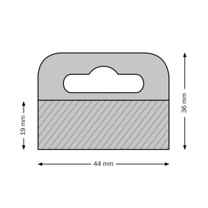 Attaches adhésives pour blister 44 x 36 mm