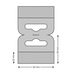 Attaches adhésives pour blister 50 x 50 mm