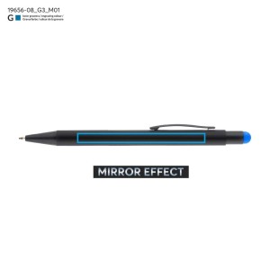 Stylo à bille tactile en aluminium – Stylo gravé effet premium or