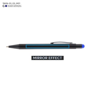 Stylo à bille tactile en aluminium – Stylo gravé effet premium or